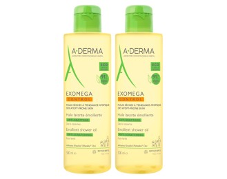 A-Derma Exomega Control Emollient Shower Oil 2x500ml Special Price