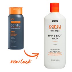 Cantu Men 2 In 1 Shampoo Conditioner Body Wash 400ml