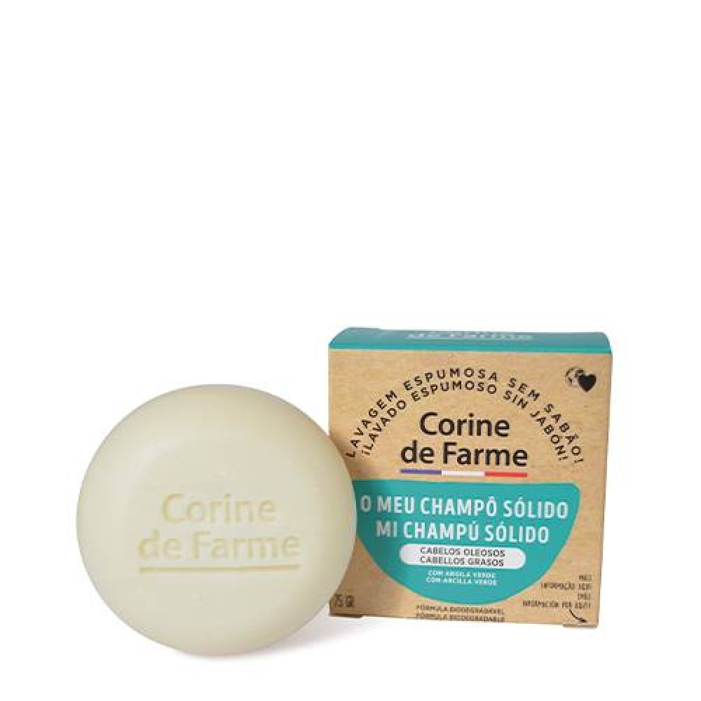 Corine de Farme Solid Green Clay Shampoo 75g