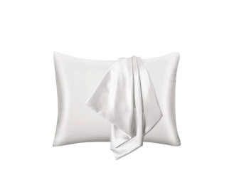LS Beauty Satin Anti-Frizz Pillowcase White