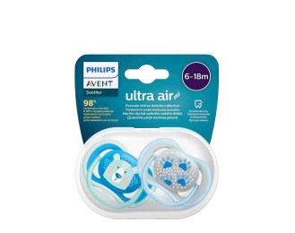 Philips Avent Ultra Air Soother Bear 6-18m Duo