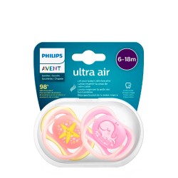 Philips Avent Ultra Air Soother Whale and Star 6-18m Duo