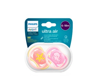Philips Avent Ultra Air Soother Whale and Star 6-18m Duo