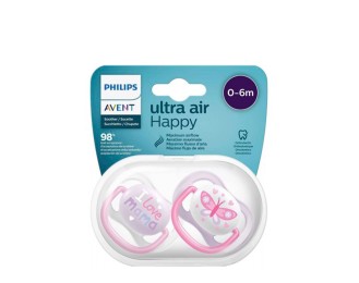 Philips Avent Ultra Air Happy Soother Mama and Butterfly 0-6m Duo