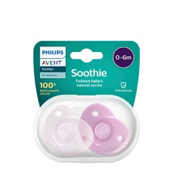 Philips Avent Soothie Soother Pink 0-6m Duo
