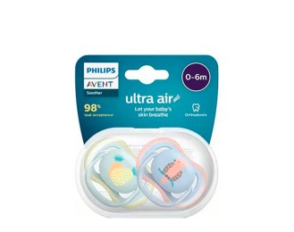 Philips Avent Ultra Air Soother Pineapple and Parrot 0-6m Duo