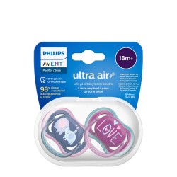 Philips Avent Ultra Air Soother Giraffe and Sloth 18m+ Duo
